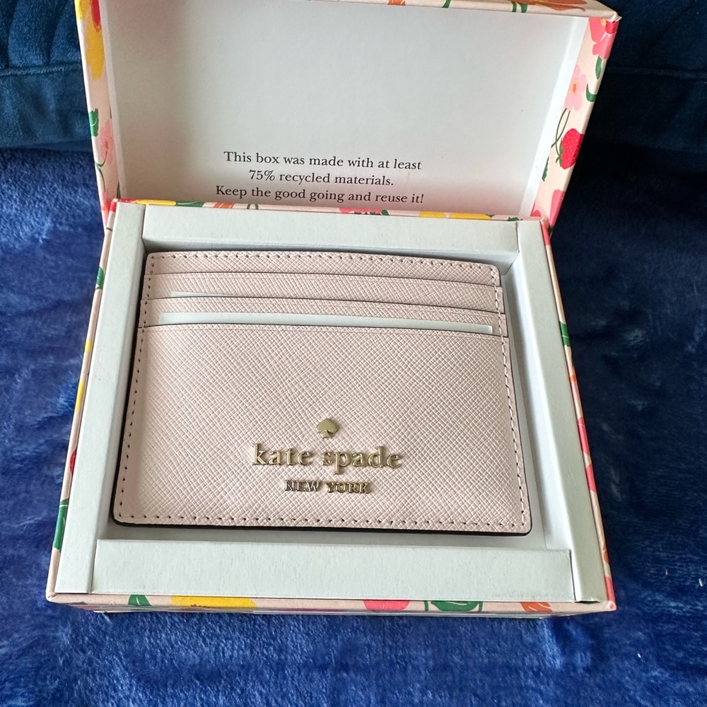 Kate Spade Pink Floral Card Holder